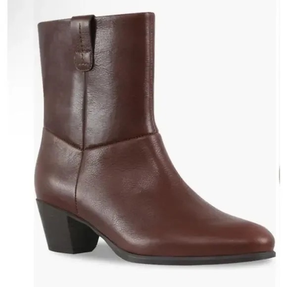 New Munro Tyler Western Ankle Boots Bootie Dark Rust Brown Sz 7.5 Narrow - Picture 1 of 14